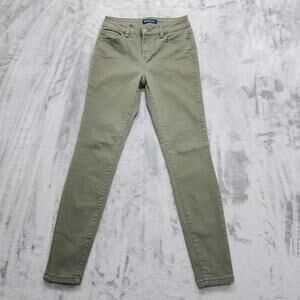 Blue Spice Jeans Womens 5 Juniors Green Mid Rise Skinny Leg Stretch Denim Casual